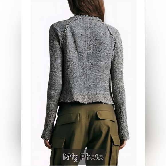 Rag & Bone Tweed Cotton Knit Button-Up Jacket, Womens 2 - Picture 2 of 11